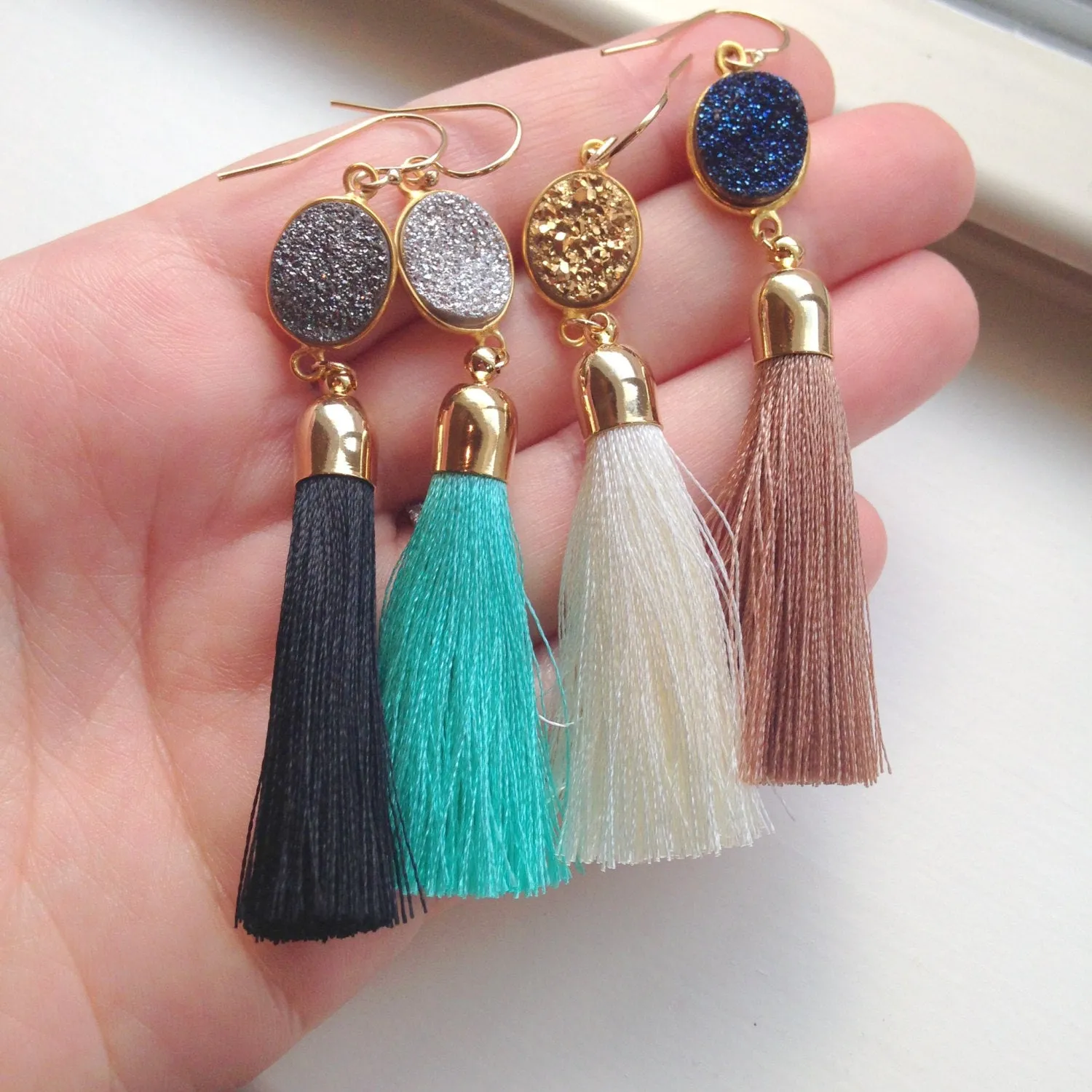 Gold Tassel Earrings