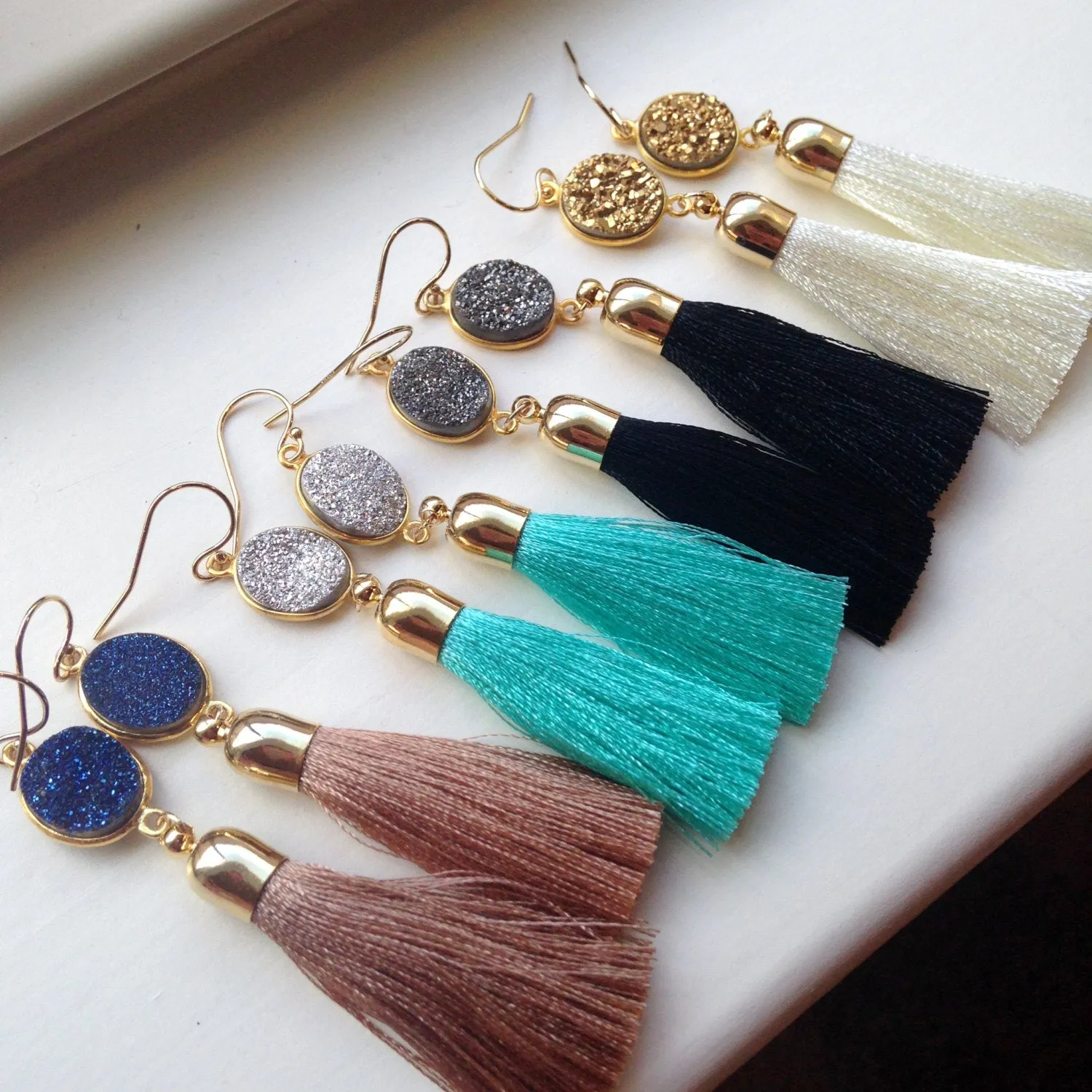 Gold Tassel Earrings