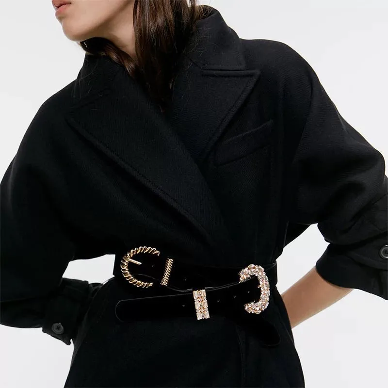 GOLD VELVET VINTAGE BELT