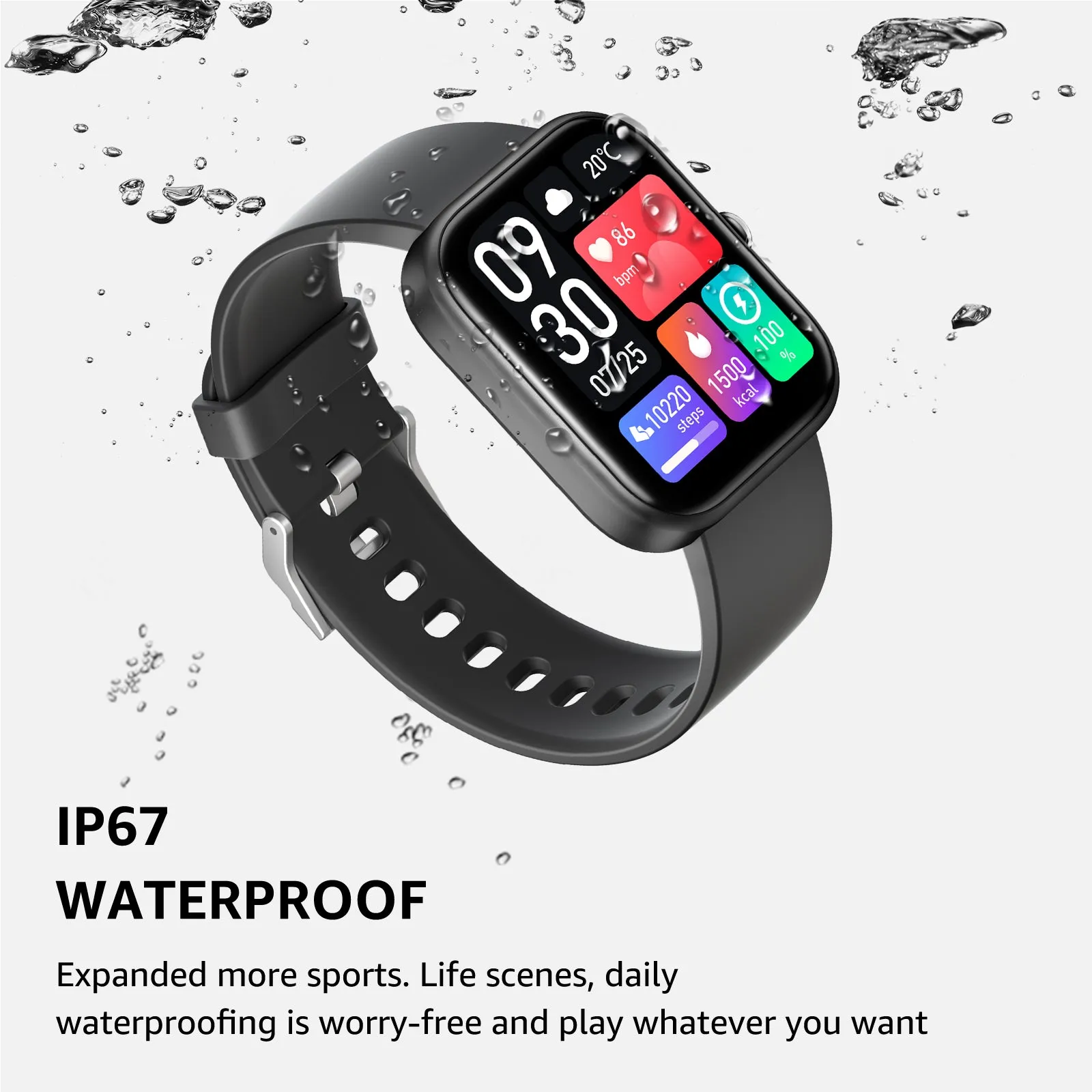 GTS6 Smartwatch for Android and IOS, 2" HD Touch Screen, Built-in Bluetooth, GPS & Alexa Technology, IP67 Waterproof, Health & Fitness Tracker - 100 Sport Modes & 5 Color Smartwatch