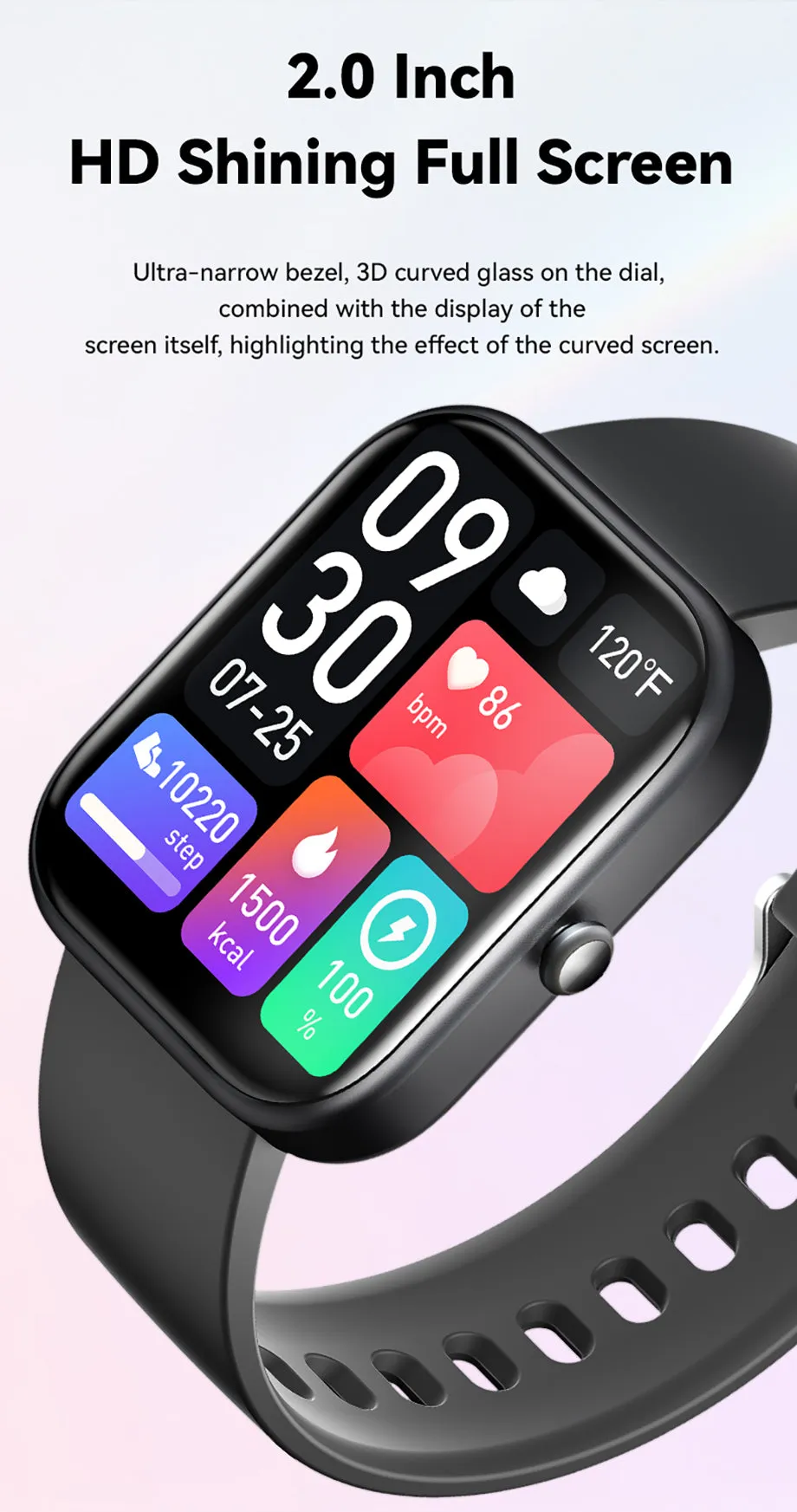 GTS6 Smartwatch for Android and IOS, 2" HD Touch Screen, Built-in Bluetooth, GPS & Alexa Technology, IP67 Waterproof, Health & Fitness Tracker - 100 Sport Modes & 5 Color Smartwatch