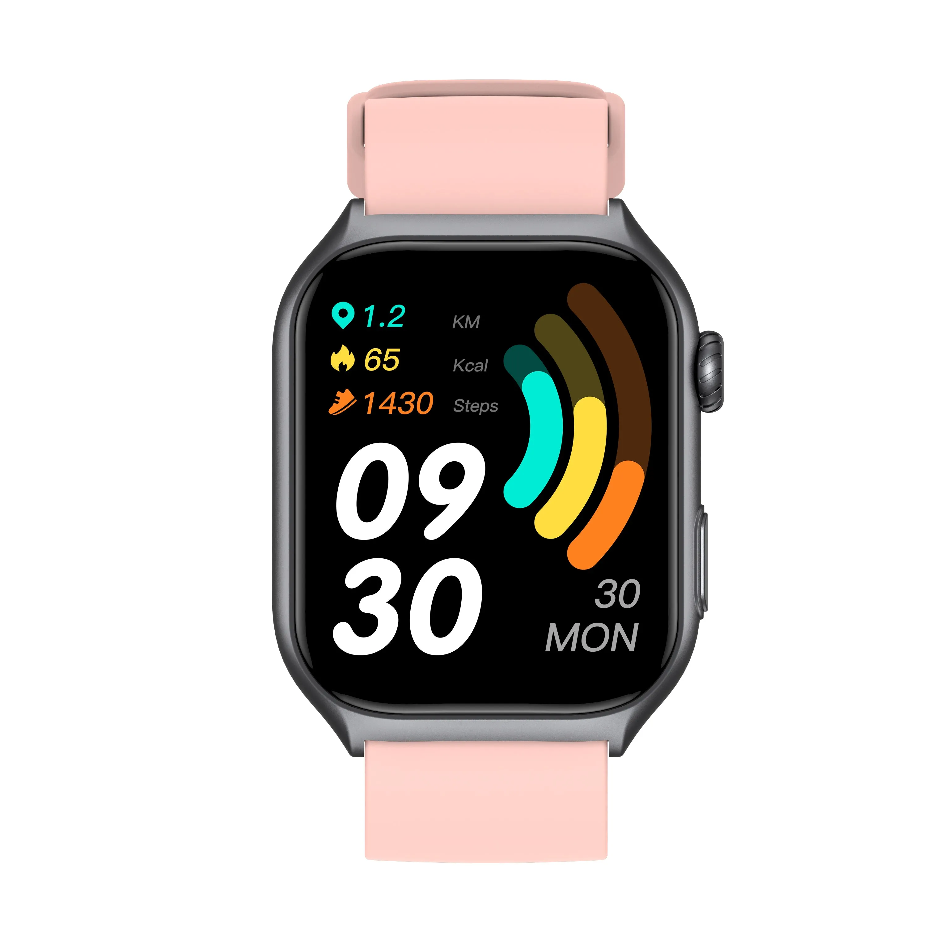 GTS7-Pro Women’s &amp; IOS – 2” HD Touch Screen – Built-in Bluetooth, GPS &amp; Alexa Technology – IP67 Waterproof – Health &amp; Fitness Tracker: 100 Sport Modes – 5 Color Smartwatch Straps – (Pink))