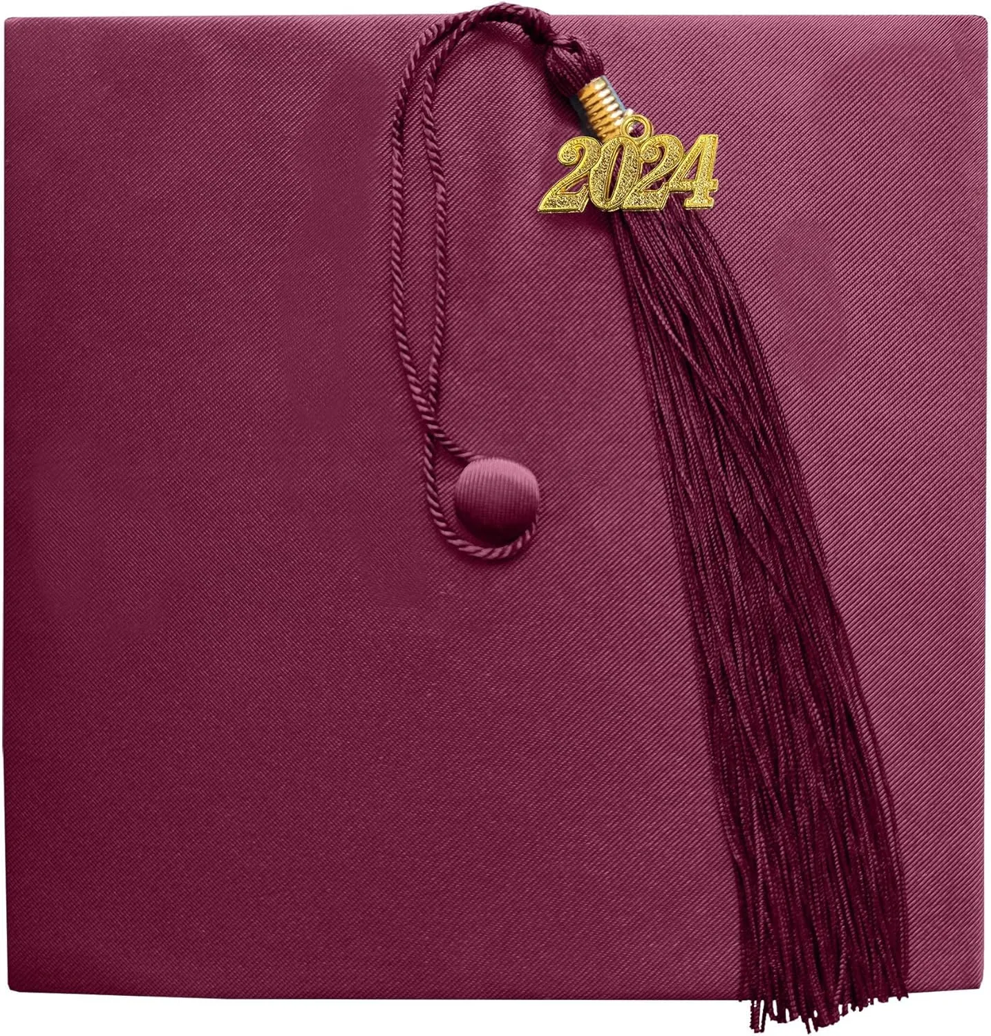 Happy Secret Shiny Graduation Cap Unisex with 2025 Tassel 2024 Year Charm for High School & Bachelor