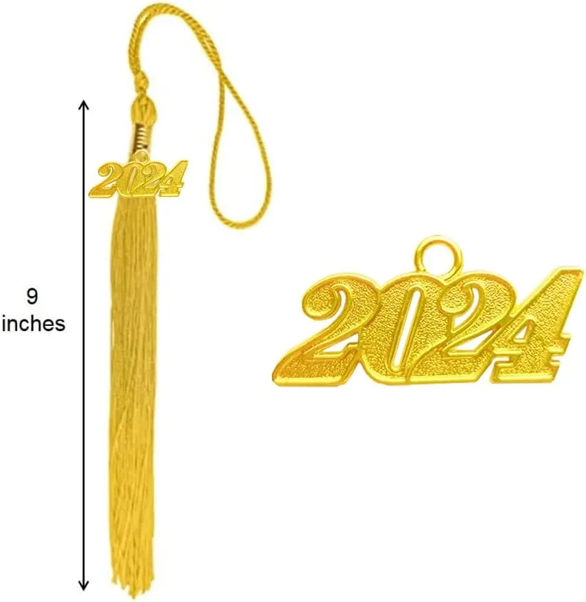 Happy Secret Shiny Graduation Cap Unisex with 2025 Tassel 2024 Year Charm for High School & Bachelor
