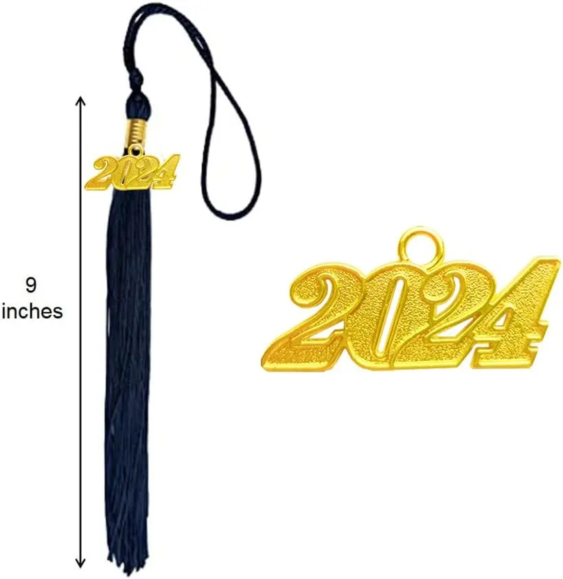 Happy Secret Shiny Graduation Cap Unisex with 2025 Tassel 2024 Year Charm for High School & Bachelor