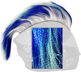 Helmet Mohawk Hawk Cosplay Wig Helmet Accessory for Motorcycle Bicycle Ski Helmets Real Hair Decorations (Helmet not Included)