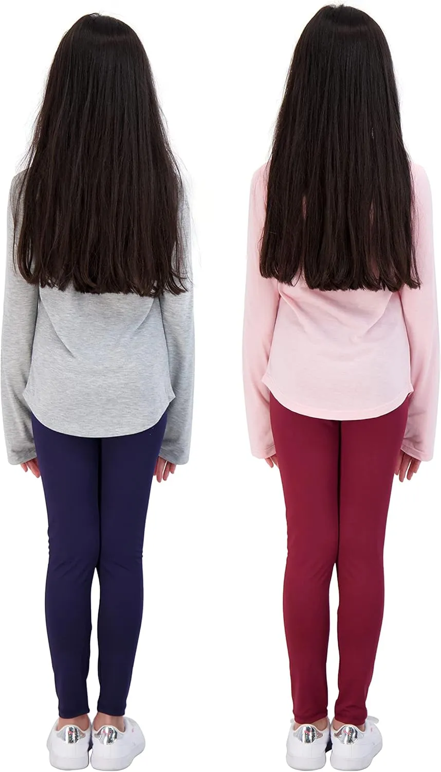 Hind 4-Piece Girls Athletic Leggings and Long Sleeve Workout Hoodie Tops Set, Fashion Active Clothes for Girls