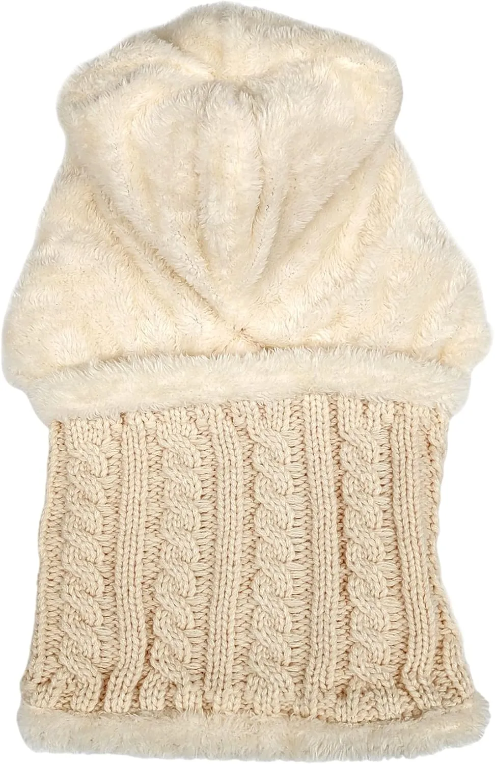 HUAMULAN Women Winter Beanie Hats One Piece Fleece Lined Knit Balaclavas Mask Set Skull Neck Circle Scarf Ski Snow Hat Pompom