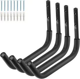 Kayak Storage Hooks, 15.5Inch Wall Mount Paddle Board Storage Rack, Heavy Duty Surfboard Hanger