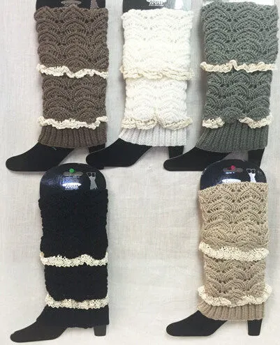 knitted boot topper with double crochet Case of 12