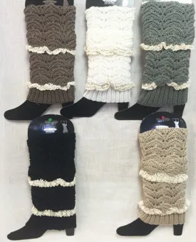 knitted boot topper with double crochet Case of 12