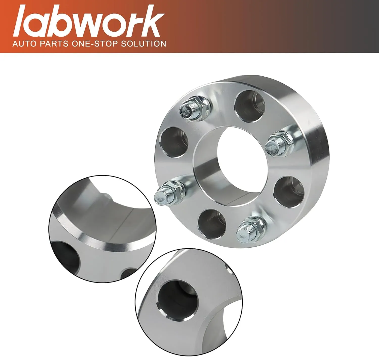 labwork Golf Cart Wheel Spacers 2 inch Bolt Pattern 62mm Bore 1/2x20 Studs Cone Seat Nuts 4x101.6 50mm 2pcs