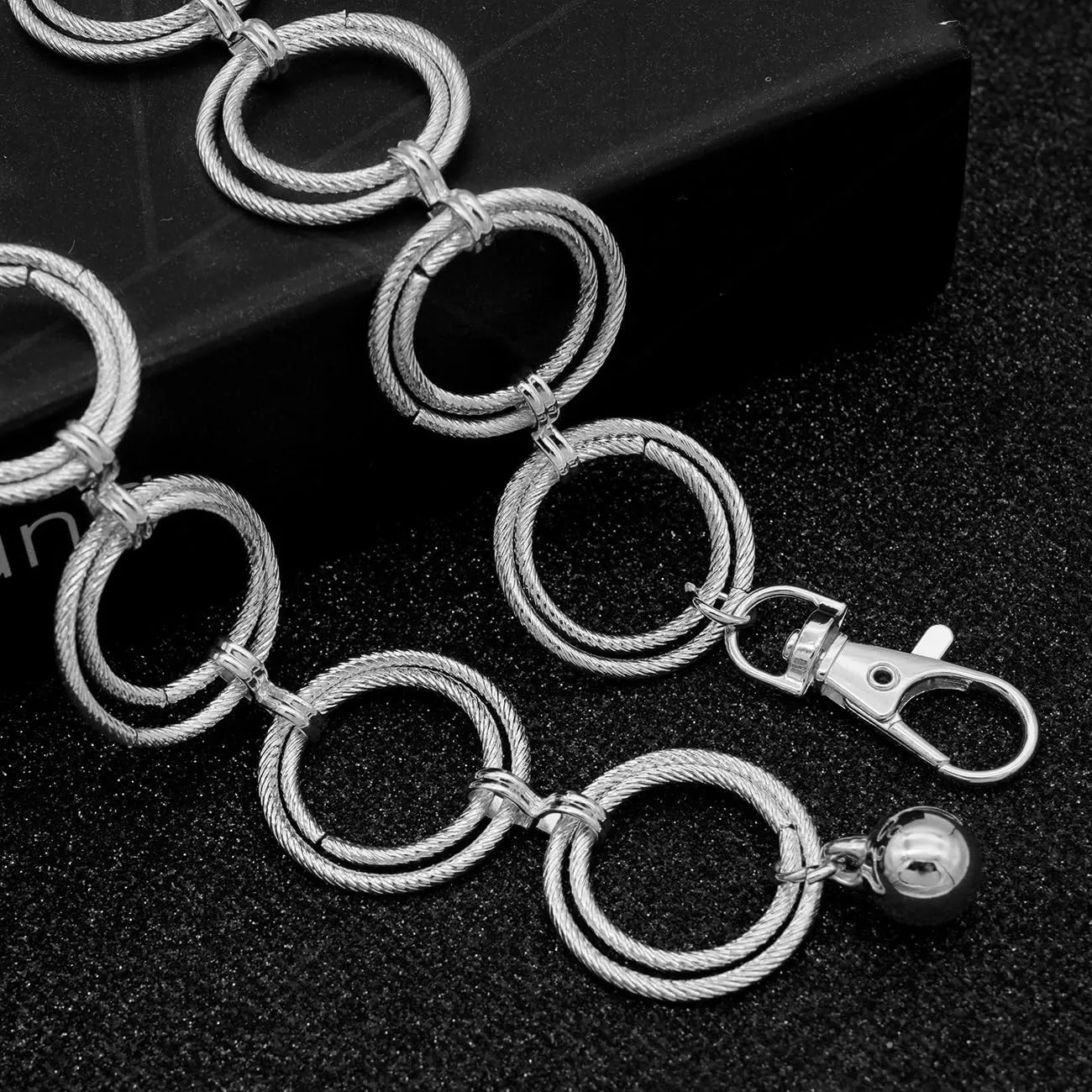 LIMHOO Metal Waist Chain for Women Chunky Belly Link Chain Belt for Dresses