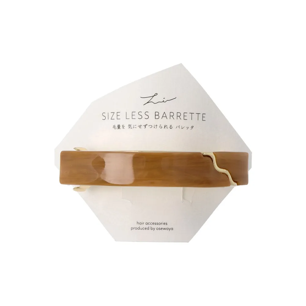 Metal Wave Rectangle Marble Hair Barrette