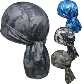 OutdoorEssentials Cooling Helmet Liner - Motorcycle Headwraps for Men - Do Rag Bandanas for Men - Bandana Skull Cap Biker Cap