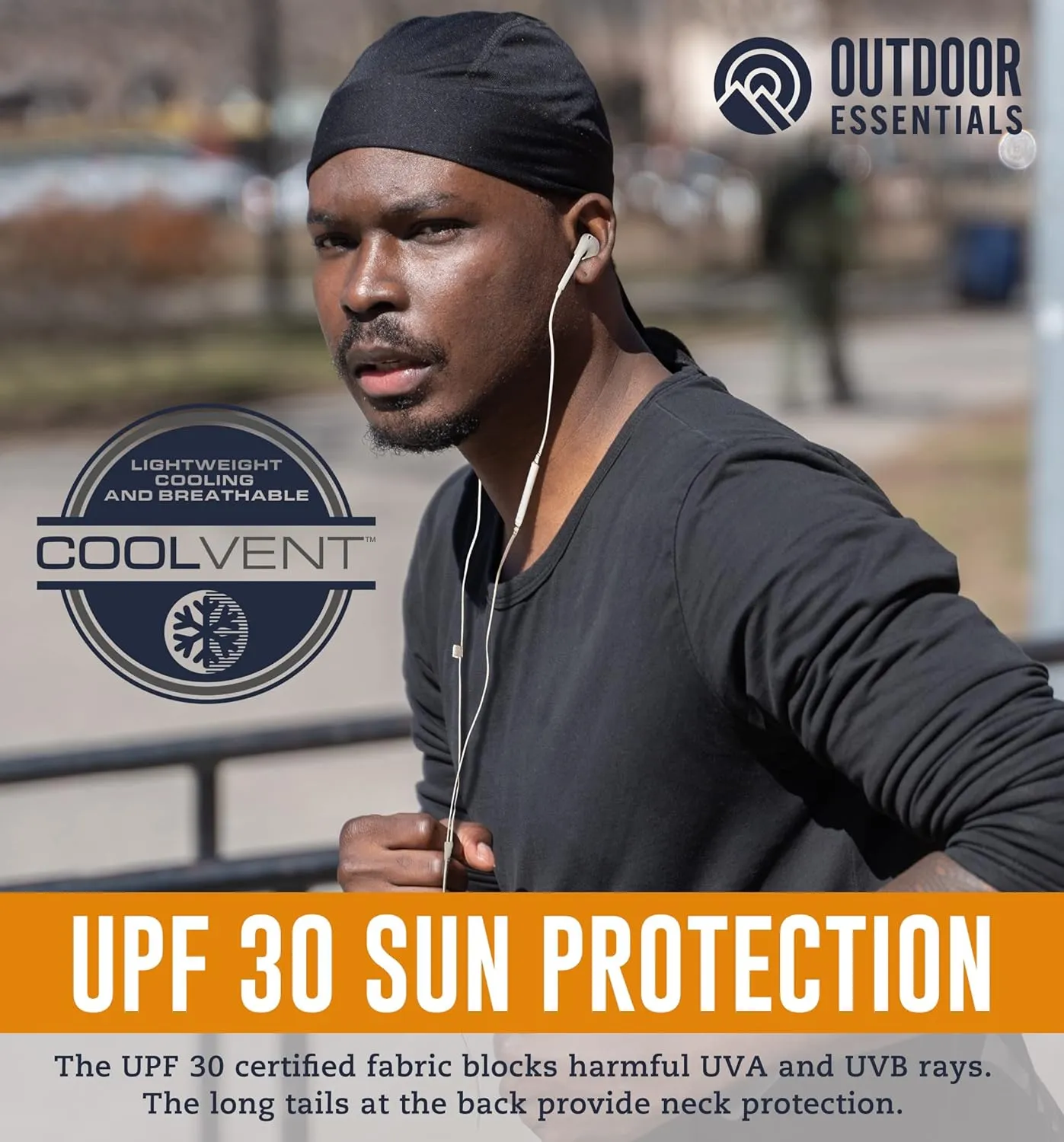 OutdoorEssentials Cooling Helmet Liner - Motorcycle Headwraps for Men - Do Rag Bandanas for Men - Bandana Skull Cap Biker Cap