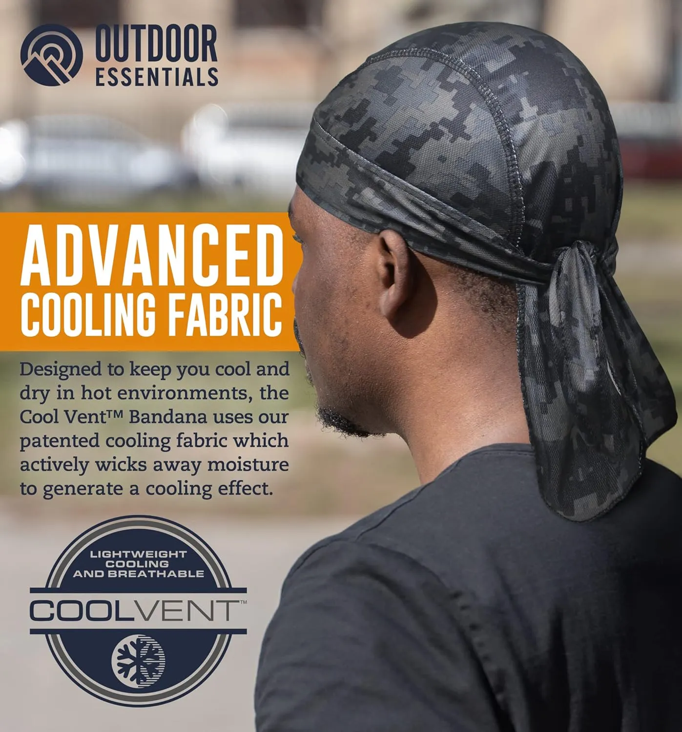 OutdoorEssentials Cooling Helmet Liner - Motorcycle Headwraps for Men - Do Rag Bandanas for Men - Bandana Skull Cap Biker Cap