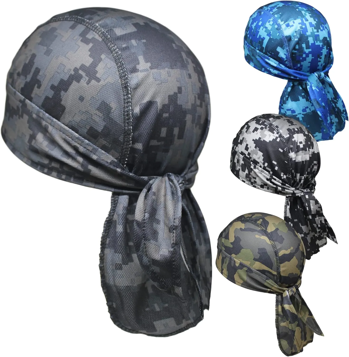 OutdoorEssentials Cooling Helmet Liner - Motorcycle Headwraps for Men - Do Rag Bandanas for Men - Bandana Skull Cap Biker Cap
