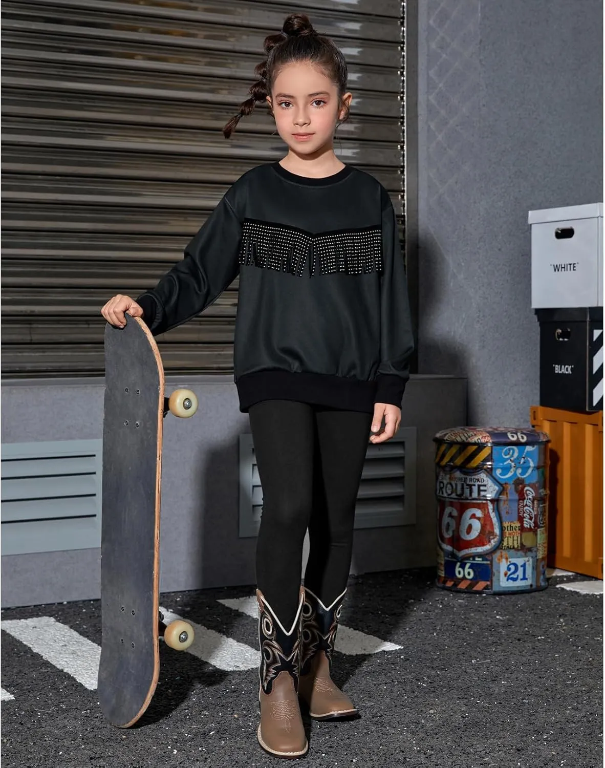 Perfashion Girls' Novelty Hoodies Kids Pullover Sweatershirts 4-13Years