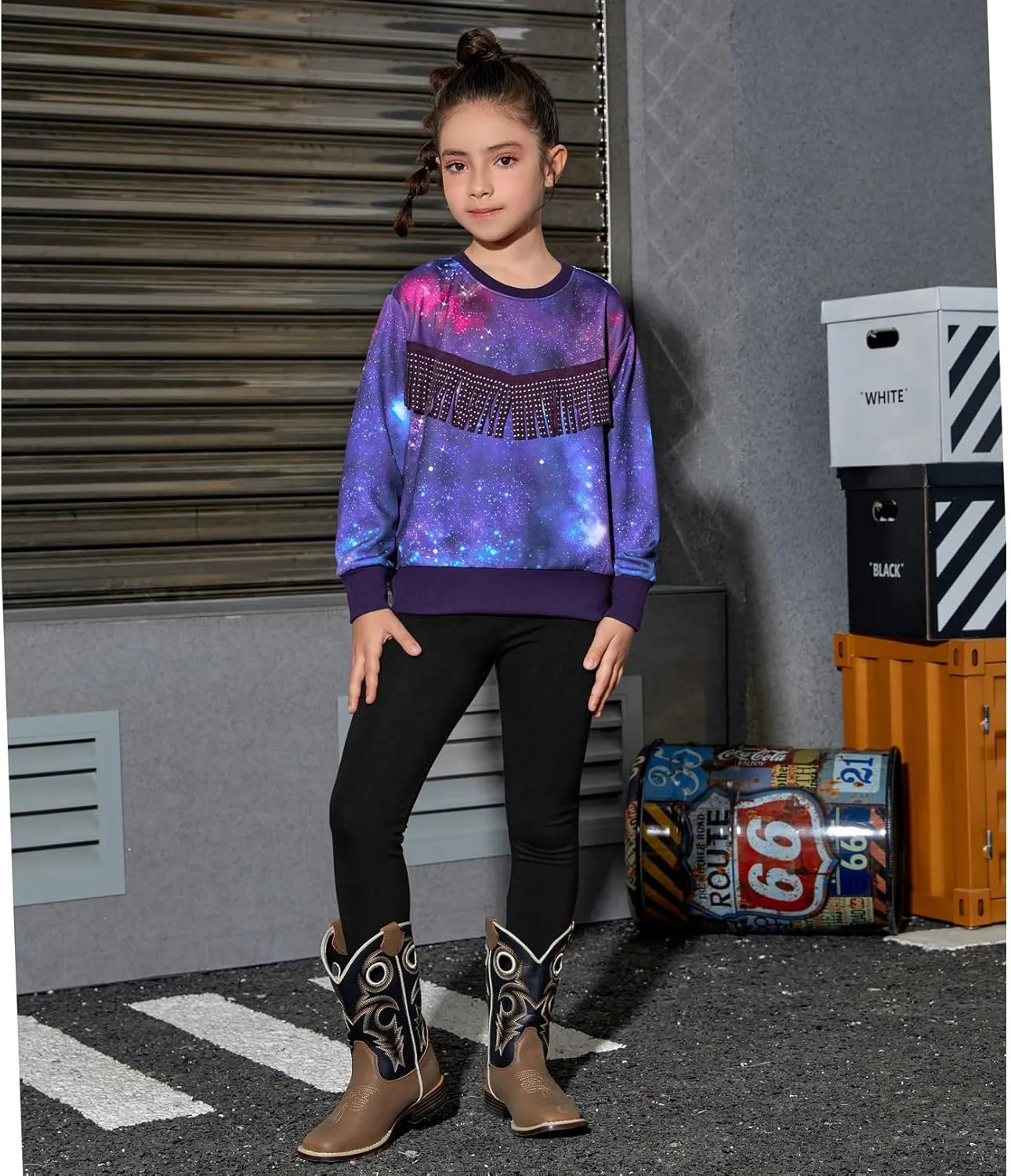 Perfashion Girls' Novelty Hoodies Kids Pullover Sweatershirts 4-13Years