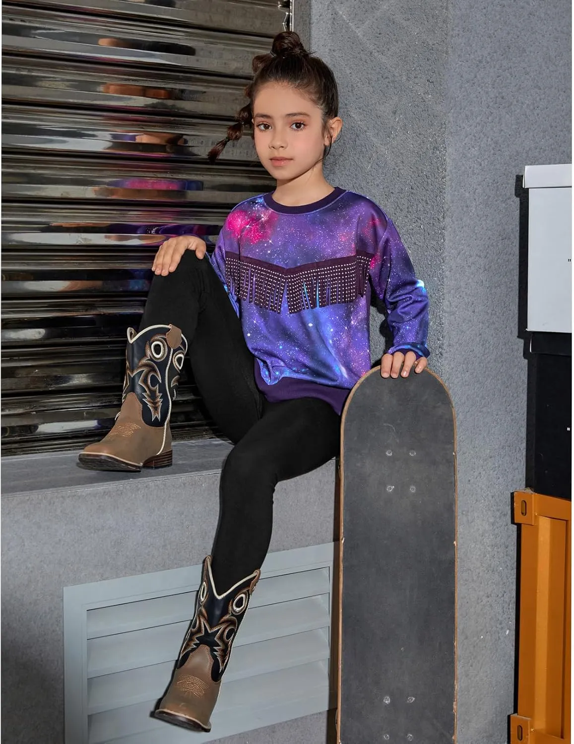 Perfashion Girls' Novelty Hoodies Kids Pullover Sweatershirts 4-13Years