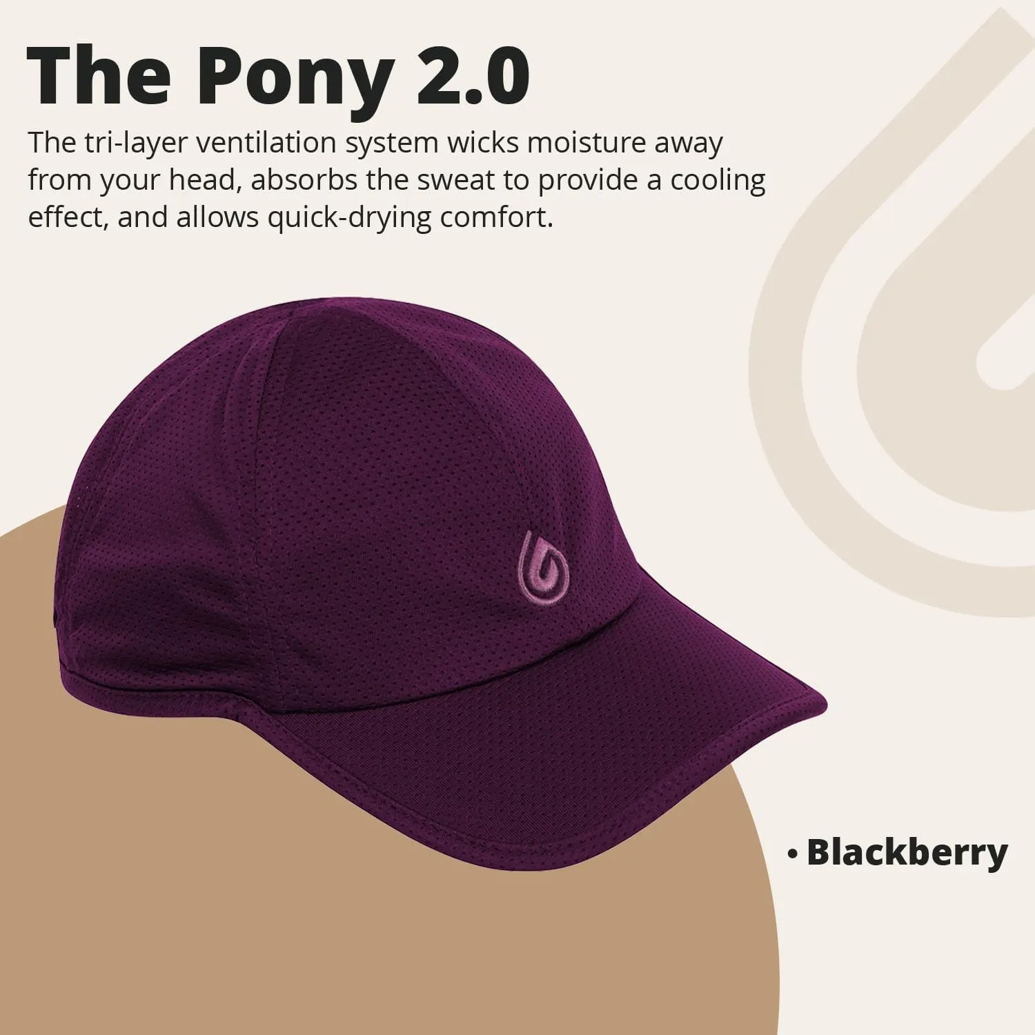 Pony 2.0 Sweat-Wicking Ponytail Hat for Women - Adjustable Baseball Cap for Running, Workouts, Tennis & Outdoors