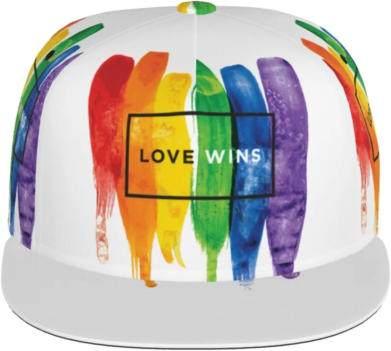 Rainbow LGBT Gay Pride Baseball Cap Cute LGBT Hats Adjustable Trucker Hat Funny LGBT Print Hats for Men and Women