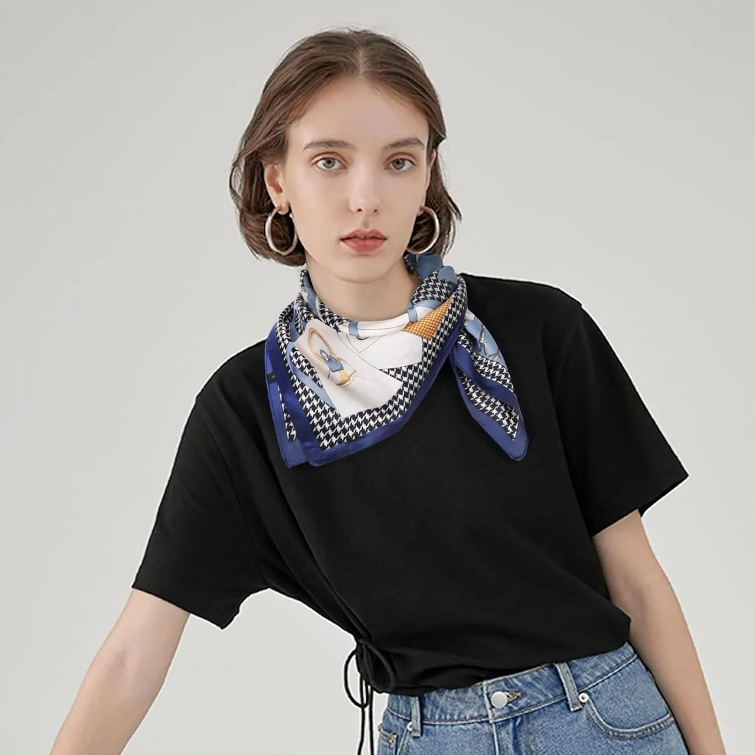 Relang Fashion silk Satin Head Scarf for Women Hair Bandana Hair Scarf Wrap Neck Scarf for Women 27.527.5 inches