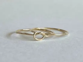 Ring Stack: Knot & Ultra Thin Smooth