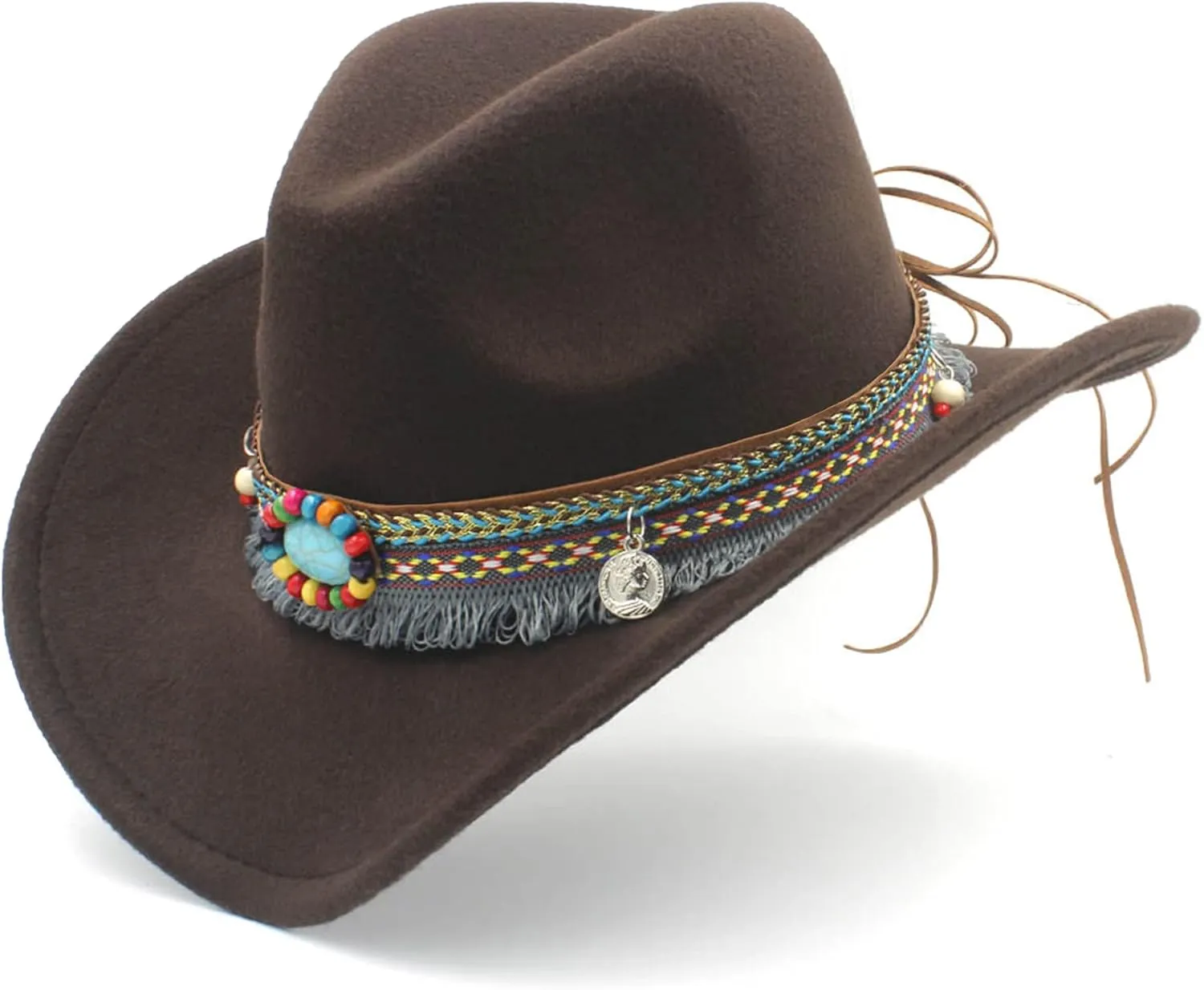 SAJUZEN Kids Cowboy hat with Bandanna, Toddler Baby Cowboy hat with Tassel Belt, Cowgirl hat for Girls