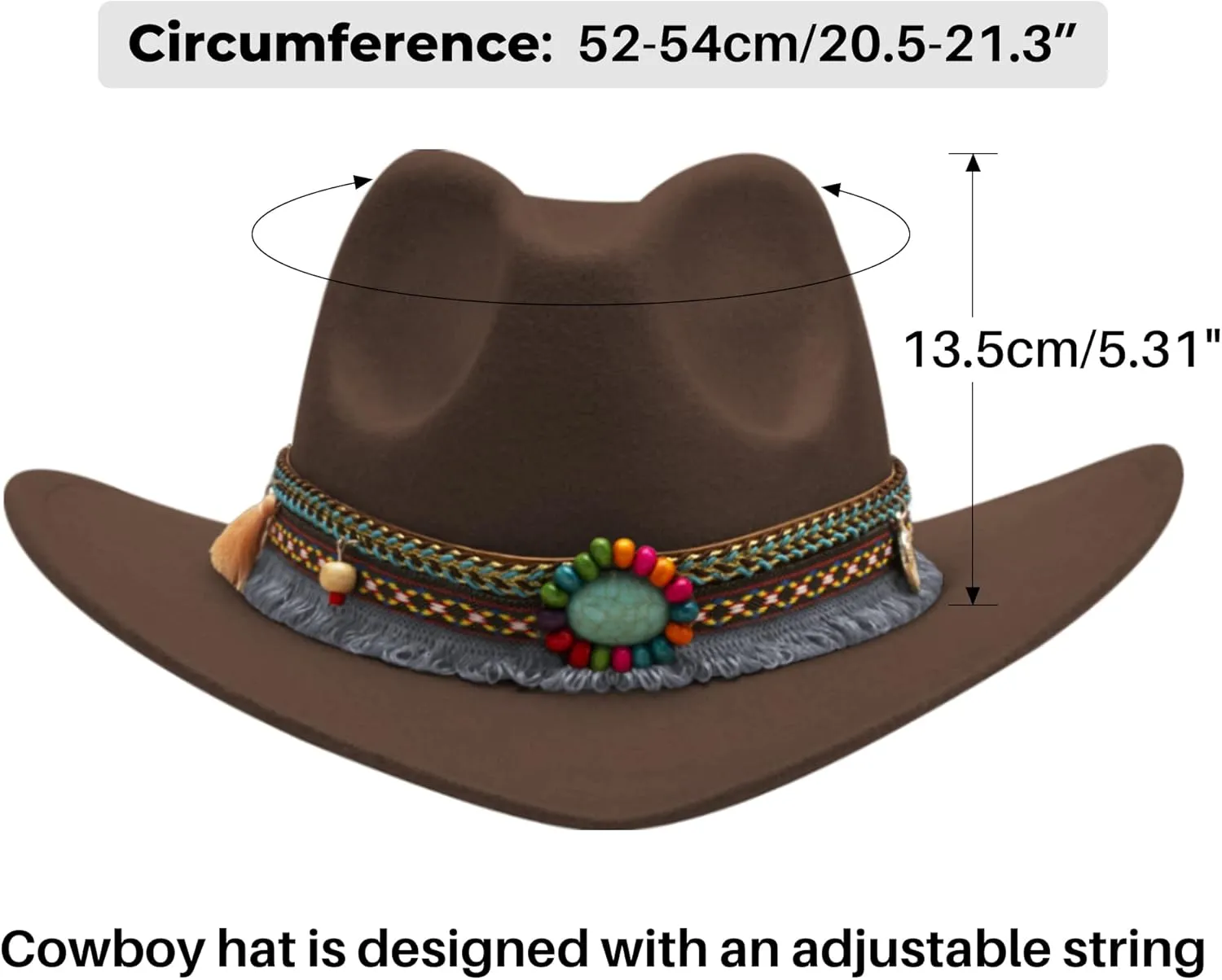 SAJUZEN Kids Cowboy hat with Bandanna, Toddler Baby Cowboy hat with Tassel Belt, Cowgirl hat for Girls