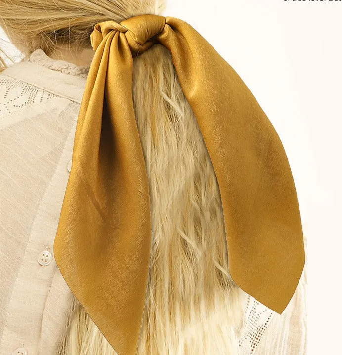 Satin Hair Tie- Mustard