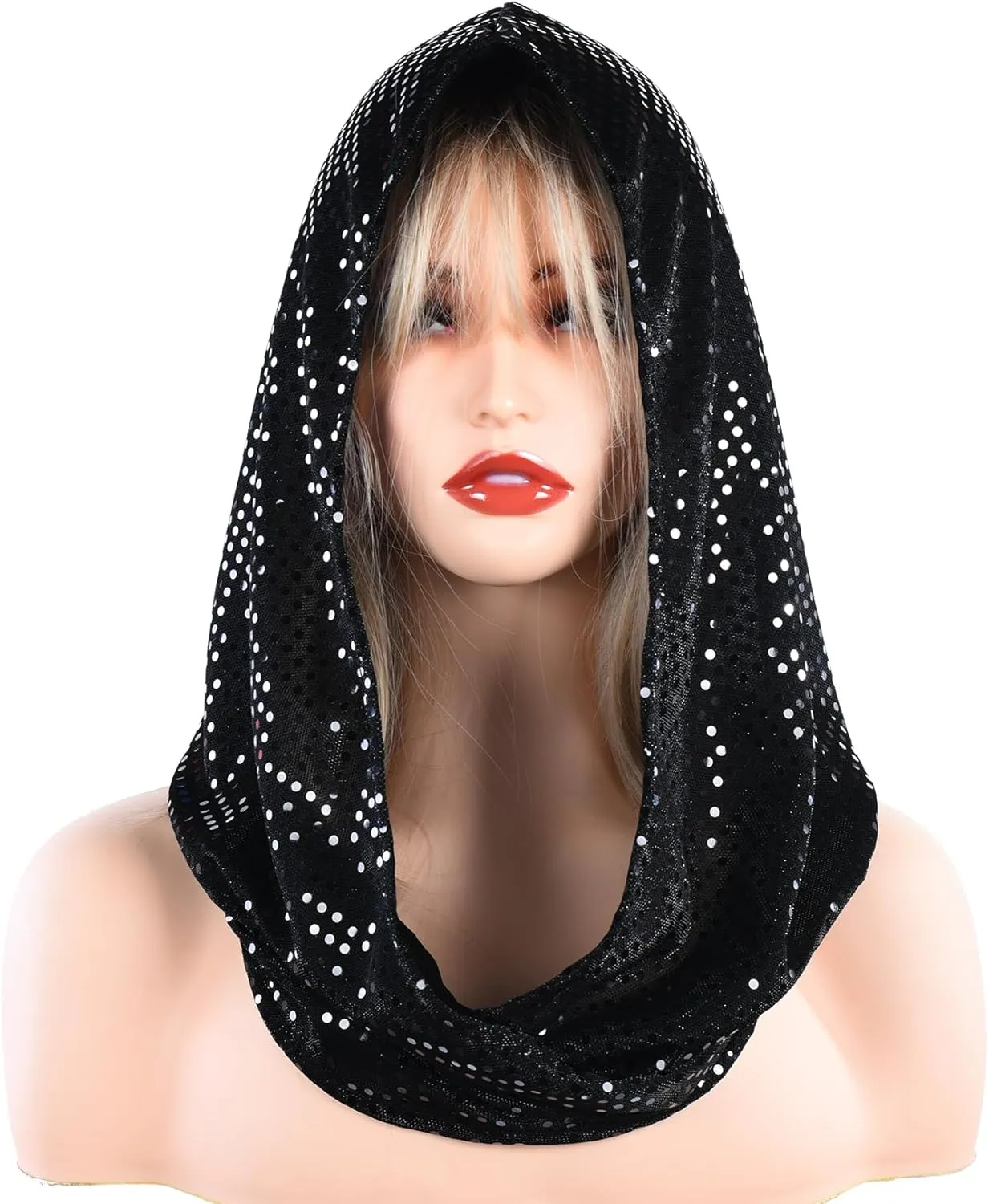 Sequin Unisex Rave Hood/Festival Outfit/Hood, Sparkly Bandana Rave Accessories, Rave Gear