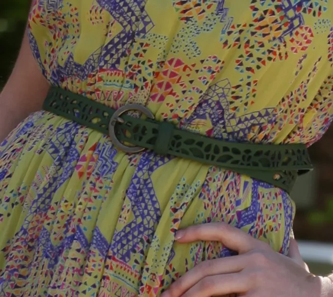 Skinny Laser Cut Out Belt