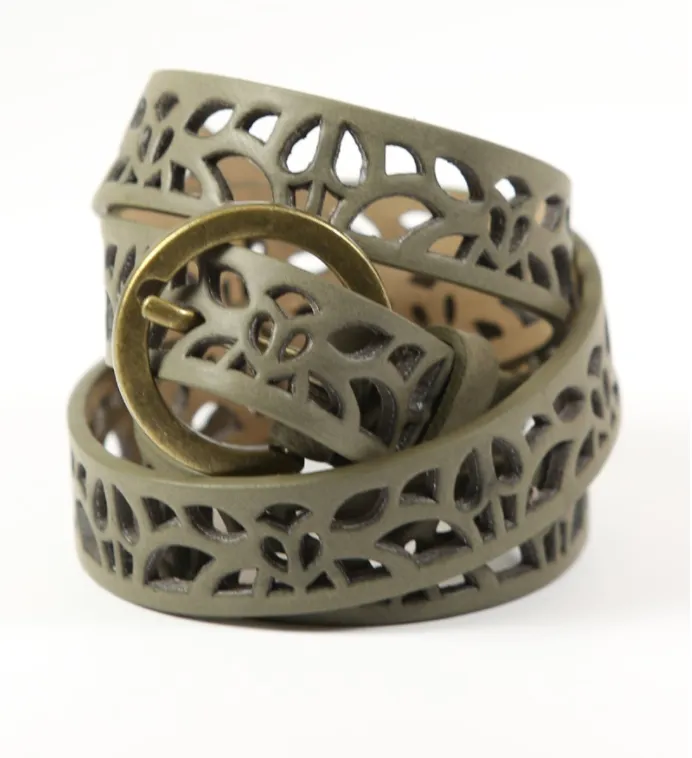 Skinny Laser Cut Out Belt