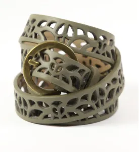 Skinny Laser Cut Out Belt