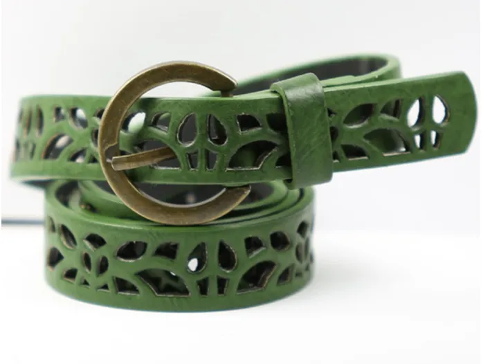 Skinny Laser Cut Out Belt