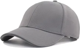 TSSGBL M,L,XL,XXL Men's Premium Plain Structured Crown Baseball Hats Adjustable Blank Ball Caps with Reflective Sandwich Brim