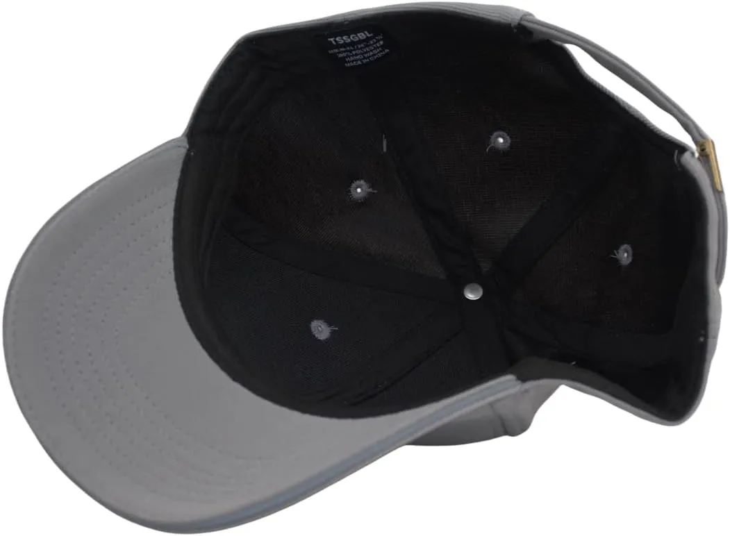 TSSGBL M,L,XL,XXL Men's Premium Plain Structured Crown Baseball Hats Adjustable Blank Ball Caps with Reflective Sandwich Brim