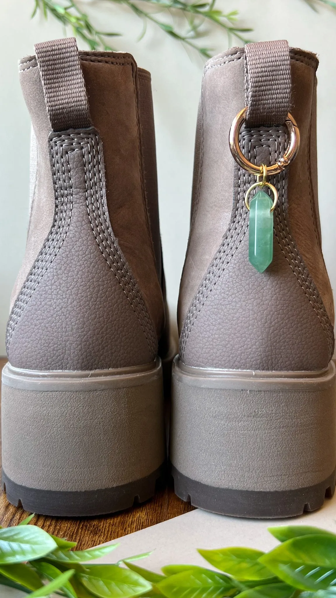 Vertical Crystal Point Boot Charm, Pull Loop Shoe Accessory, Crystal Shoe Keychain