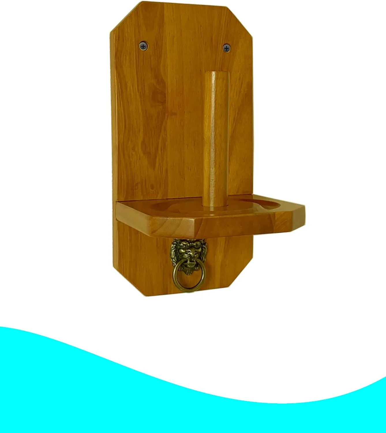 Wall Mounted Cone Chalk Holder, Pool Table Accessory, Solid Wood Hand Chalk Holder Finish in Classic Oak, Traditional Mahogany & Black. Not Included Cone Chalk