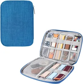 Watch Band Organizer, Watch Band Storage Case, Waterproof Smart Watch Band Organiser Case, Travel Organiser Bag for Watch Bands for Bands and Accessories,Watch Band Pin,Cable,Earphones (Blue)
