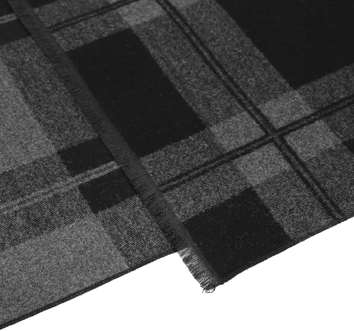 Winter Scarf For Men Ultra-Soft Plaid Tassel Men Scarf Warm Soft Cashmere Feel 73"12"
