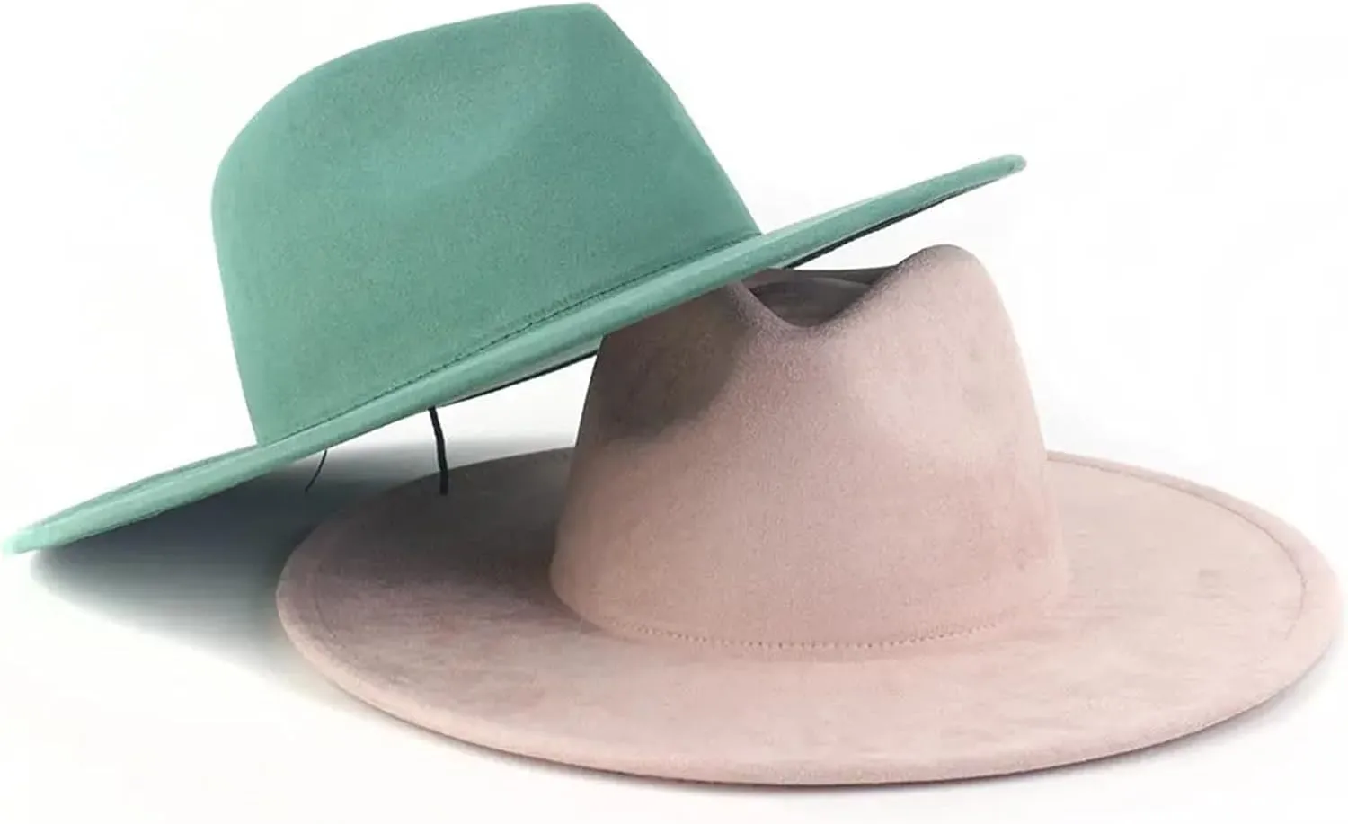 Women Fedora Hat 9.5Cm Wide Brim Suede Shaped Men Panama Jazz Hat Wedding Decoration Dress Cap
