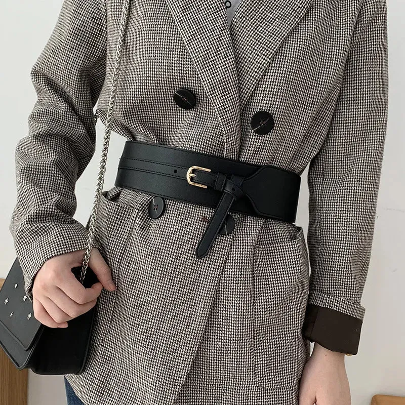 Women's Designer Corset Faux Cowhide Belt