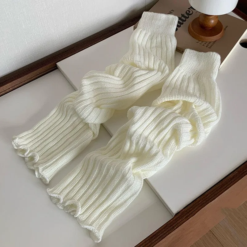 Women's Slouch Socks Striped Knitted Leg Warmers