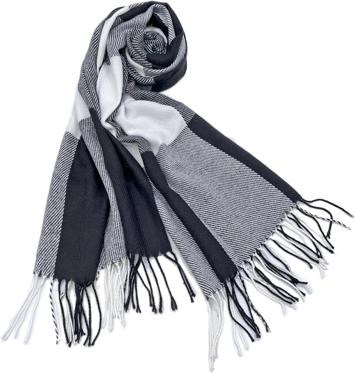 woogwin Winter Scarf for Women Cashmere Feel Plaid Warm Long Blanket Scarves Big Grid Pashmina Shawls and Wraps