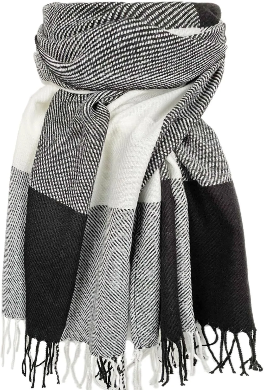 woogwin Winter Scarf for Women Cashmere Feel Plaid Warm Long Blanket Scarves Big Grid Pashmina Shawls and Wraps